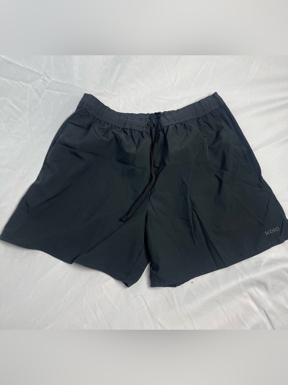 Women's Black Athletic Drawstring Shorts - Skora